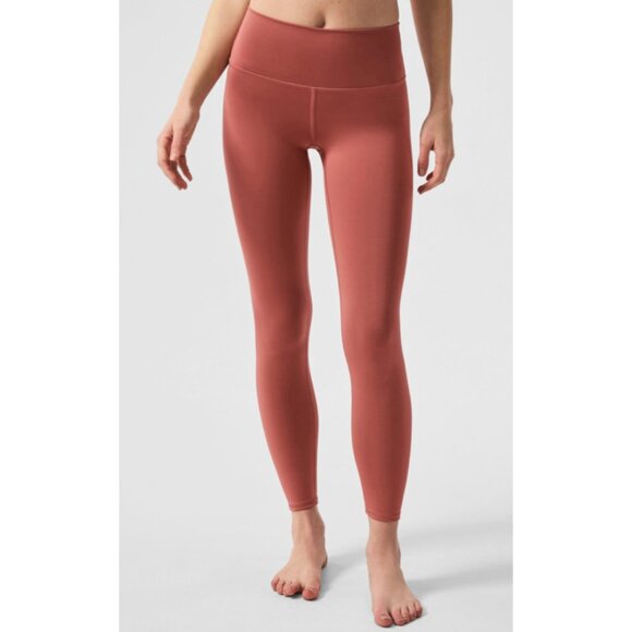 Alo High-Waist Airlift Leggings Terracotta Hi-Rise Waisted Full-Length Tights XS - Picture 1 of 10